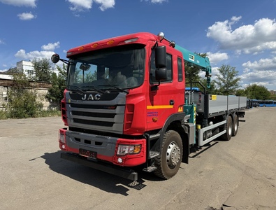 JAC N350 6×4 (35т) КМУ HKTC-8016 (8т) БОРТ 7,5×2,54×0,6м